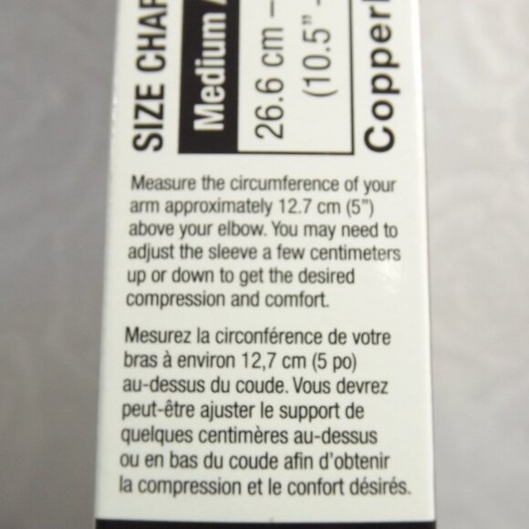 2 Compression Elbow Sleeves, Unisex, Black, Copper Fit - Picture 7 of 11